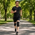 thumbnail image 5 of Knee Brace, Black Breathable Compression Knee Sleeve, 2 Pack Non Slip Knee Support Pairs, for Running Basketball Gym Workout Men Women Arthritis Joint Pain Relief Injury Recovery, 5 of 5
