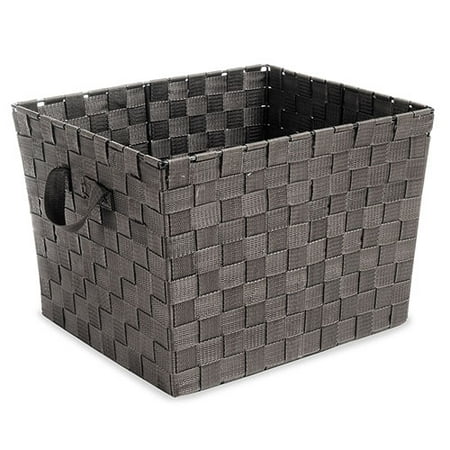 Whitmor Woven Strap Storage Tote Espresso Whitmor Woven Strap Storage Tote Espresso
