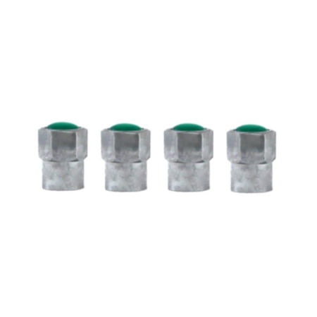 Slime Nitrogen Replacement Metal Valve Caps Green - 20230