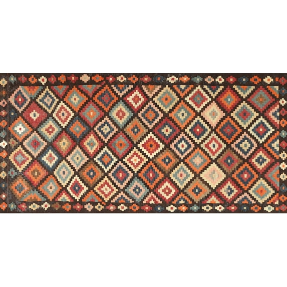 Ahgly Company Machine Washable Indoor Rectangle Contemporary Saffron Red Area Rugs, 7' x 10'