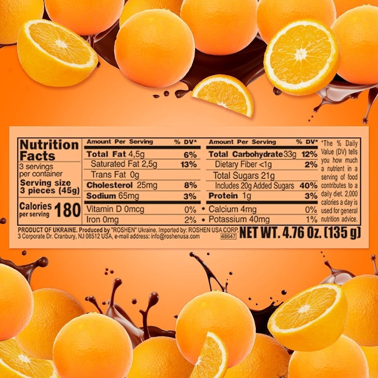 Roshen, Jelly Cookies, Orange Flavored Jelly Filling, Pack of 2