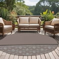 thumbnail image 4 of Boho Brown Flower Round Area Rug 8Ft Washable Large Circle Rugs for Living Room Dorm, Abstract Bohemia Pesley Floral Non-Slip Carpet Floor Mats Indoor Outdoor Carpet Runner Aesthetic Home Decor, 4 of 8