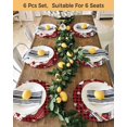 thumbnail image 4 of 15 Inch Round Placemats Set of 4, Red Plaid Snowman Christmas Non Slip Heat Insulation PP Table Mats, Xmas Snowflake Birds Berry Winter Washable Place Mats for Kitchen Dining Party Table Decor, 4 of 7