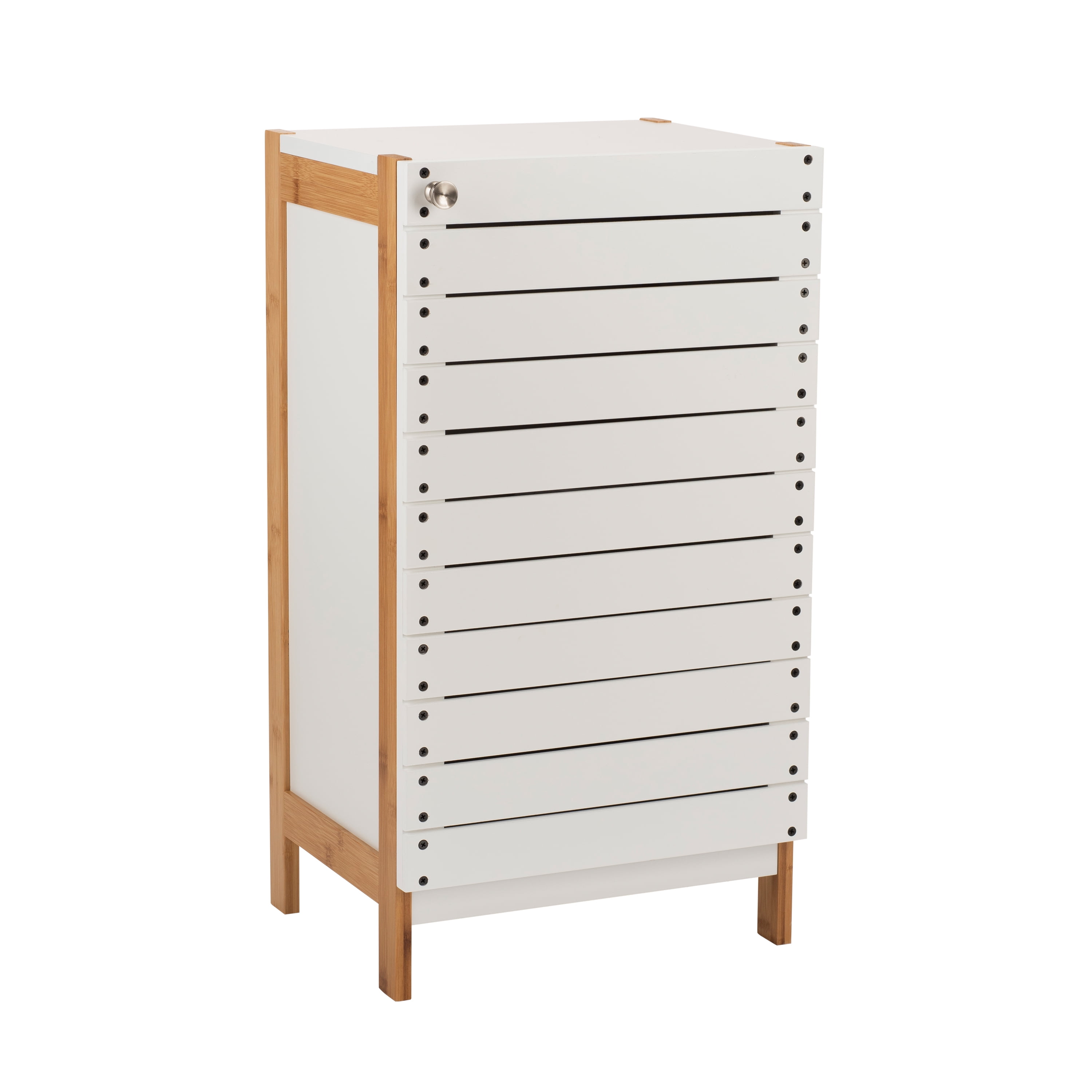 Details about   Giantex Two-door Bamboo Bathroom Floor Cabinet Storage Organizer w/ Open Shelf 
