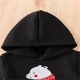 thumbnail image 2 of Gibobby Conjunto de Sudadera y Leggings de Lana Bebé recién nacido Bebé Unisex Algodón Estampado de animales Otoño Pantalones de manga larga Sudadera con capucha(Negro,6-9 Meses), 2 of 5