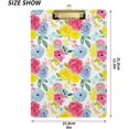 thumbnail image 2 of FMSHPON Floral Rose Flowers Colorful Clipboard Hardboard Wood Nursing Clip Board and Pull for Standard A4 Letter 13x9 inches, 2 of 7