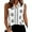 Printed White, variant on Pink Top Women's Summer Tank Tops Chiffon V Neck Sleeveless Floral Printed Shirts Blouse