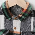 thumbnail image 4 of MuZeFu Girls Clothes 2-7t Clearance under $10 Toddler Flannel Shirt Jacket Plaid Long Sleeve Lapel Shacket Kids Boys Girls Coats Fall Tops, 4 of 9