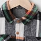thumbnail image 4 of Abrigo De Invierno Para Niños Y Niñas, Camisa De Franela Para Niños, Chaqueta A Cuadros, Manga Larga, Solapa Con Botones, Prendas De Vestir Exteriores Odeerbi LM103-2747, 4 of 9