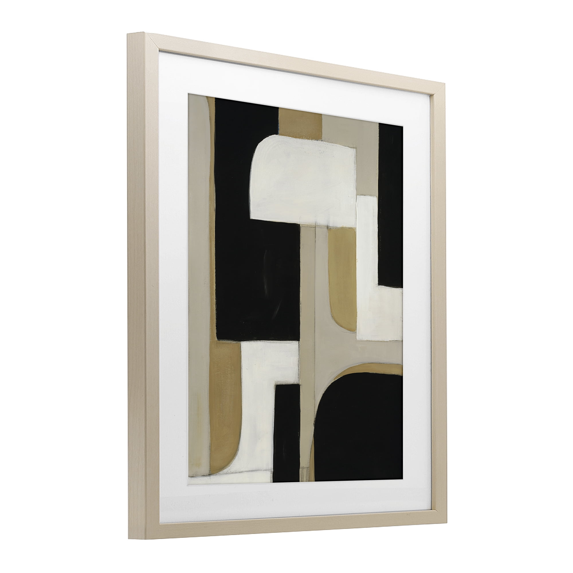 Stupell Industries Minimalist Geometrics in Neutrals Birch Framed Print Under Glass, design by Kippi Leonard
