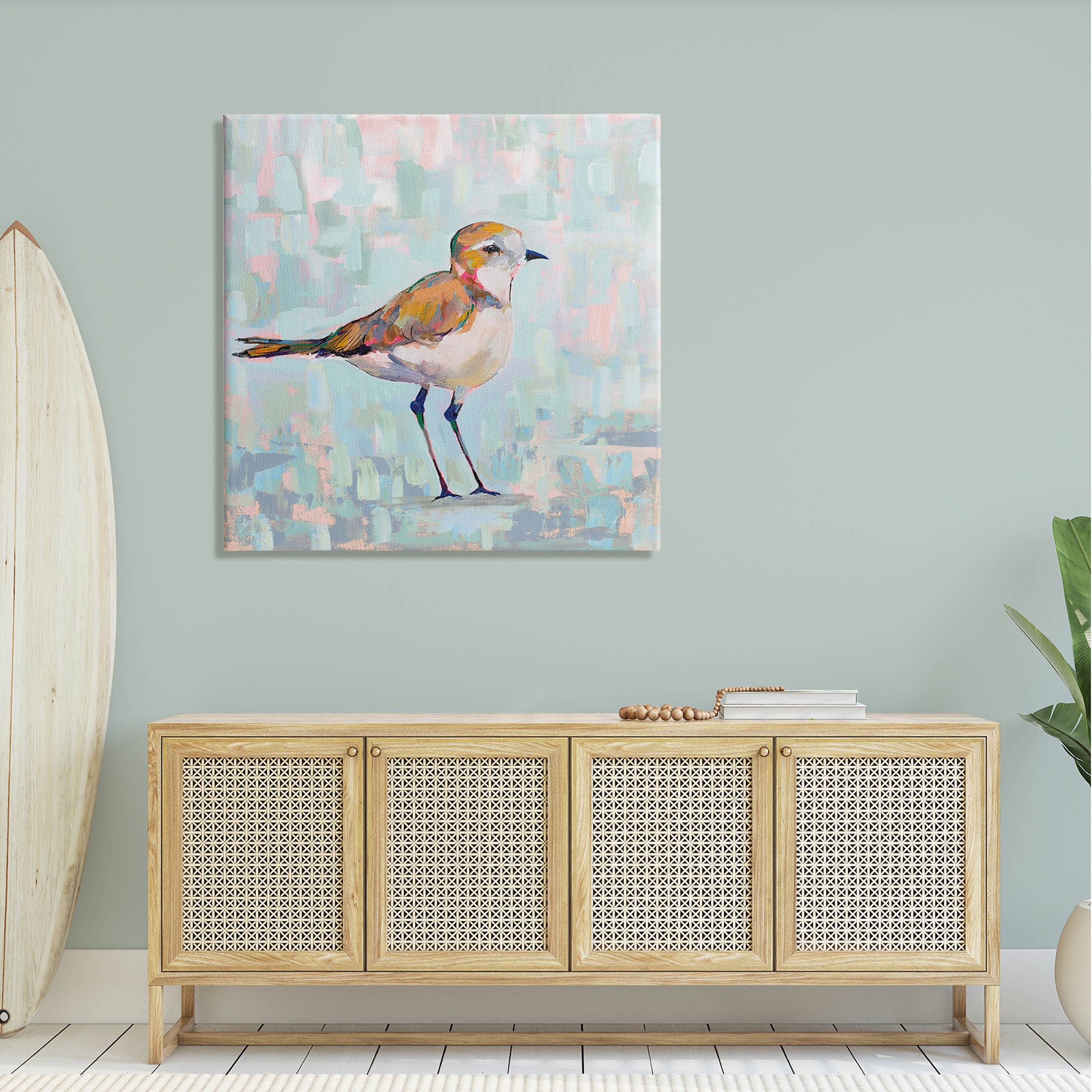 Stupell Industries Coastal Plover Nautical Bird Painting Gallery Wrapped Canvas Print Wall Art, Design by Jeanette Vertentes