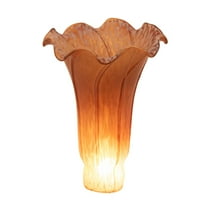 Meyda Lighting 4" Wide X 6" High Amber Pond Lily Shade