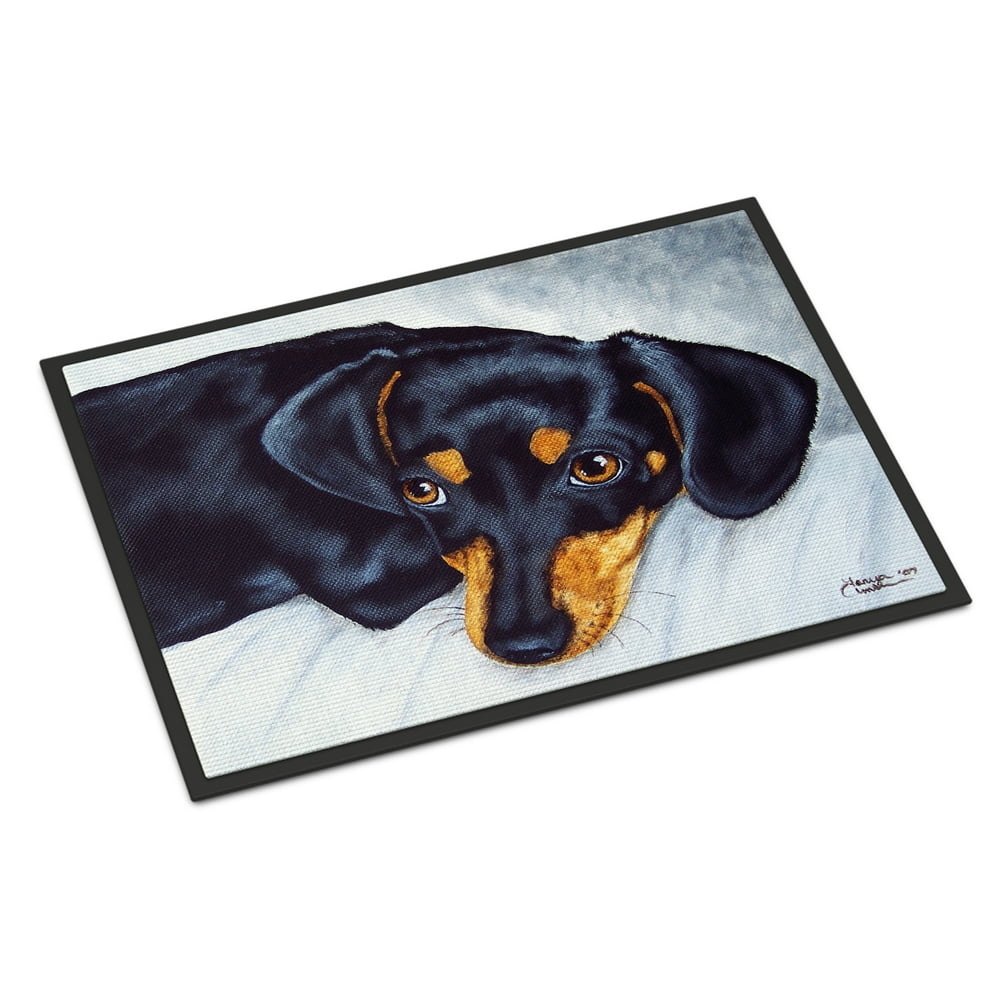 Black and Tan Doxie Dachshund Door Mat