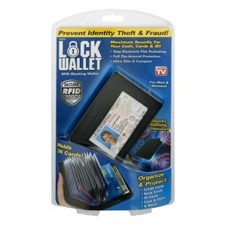 Lock Wallet - RFID Blocking Wallet - Brown