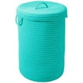 thumbnail image 1 of Simply Home Panier Solide avec Couvercle 16 Pouces x 16 Pouces x 24 Pouces Turquoise, 1 of 1