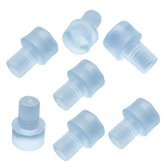 50 Piezas Topes de Mesa de Vidrio con Vástago Topes de Mesa de Vidrio de 6 mm Topes de Mesa de Patio Pinzas de Goma Topes de Vástago de Mesa Superior de Vidrio Parachoques de Vástago Anticolisión para