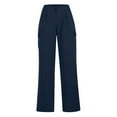 thumbnail image 3 of REALiKUN Womens Wide Leg Pants Dressy Casual Elastic High Waisted Palazzo Business Lounge Trousers, 3 of 7