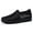 Black, variant on Men's Slip-On Mesh Loafers - Breathable Comfortable Minimalist Shoes, All-Season Solid Color Fabric Upper with PVC Sole, Round Toe Daily Shoes Suitable for Casual Wear, Work, and Travel
