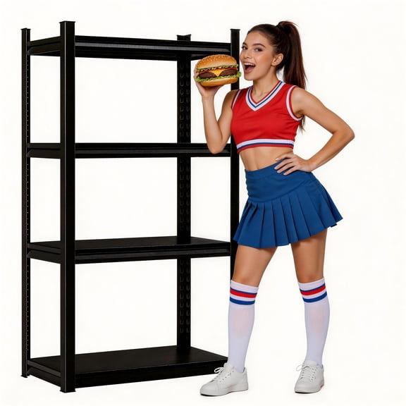 Heavy Duty 5 Tier Adjustable Metal Shelving Unit, 3000lbs Load Storage Shelves, Easy Assembly Utility Storage Rack for Kitchen Garage Pantry Bathroom Warehouse