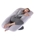thumbnail image 1 of Almohada para embarazadas, almohada en forma de U desmontable y lavable, cojín grande, almohada de cintura, 1 of 5
