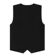 thumbnail image 3 of Yartina Womens Mens Button Vest Adult Volunteer Activity Vest Waistcoat Unisex Waiter Bartender Work Black XXL, 3 of 5