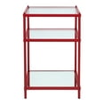 thumbnail image 5 of Scoles 2-Shelf Glass Top Side Table, Red, 5 of 6