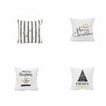 thumbnail image 3 of Ruiboury Christmas Snowflake Letter Tree Pattern Soft Home Car Office Square Pillowcase Cover Case Pillowslip 45x45cm, 3 of 9