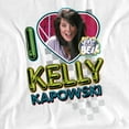 thumbnail image 2 of Saved by The Bell I Heart Kelly Kapowski Unisex Adult T Shirt (4X-Large) White, 2 of 6