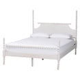 thumbnail image 2 of Baxton Studio Bobbin Mid-Century Platform Bed, Queen, White, 2 of 8