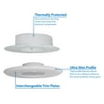 thumbnail image 4 of NICOR Lighting SureFit 5.25-Inch Round Ultra Slim 2700K LED Junction Box Retrofit Downlight Kit, Nickel (DLF-10-120-2K-RD-NK), 4 of 8
