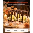 thumbnail image 2 of VEVOR 10 Set/30 Pcs Wooden Wedding Lantern Centerpiece, Includes 10 Wooden Lantern Candle Holder 10 Flameless LED Candle 10 Champagne Flower Wreath for Wedding Table Party Farmhouse Decor, Brown, 2 of 9