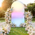 thumbnail image 3 of 6FT/6.6FT/7.2FT  Wedding Arch Stand Round Top and Half Moon, Backdrop Stand Arch Gold Colorful Elastic Shiny, Decorative Arches for Party, Wedding, Baby Shower, Banquet, 3 of 9