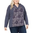 thumbnail image 1 of Style & Co. Sweat à Capuche Femme Asymétrique, Bleu, Grande Taille, 0X, 1 of 5