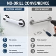 Suction Grab Bars for Shower, Removable Bathroom Balance Handle, No ...