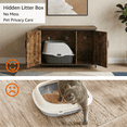 thumbnail image 6 of Unipaws Cat Litter Box Enclosure with Top Opening, Cat Washroom Storage Bench for Large Cat, High Jumbo Litter Box, Rustic, 6 of 7