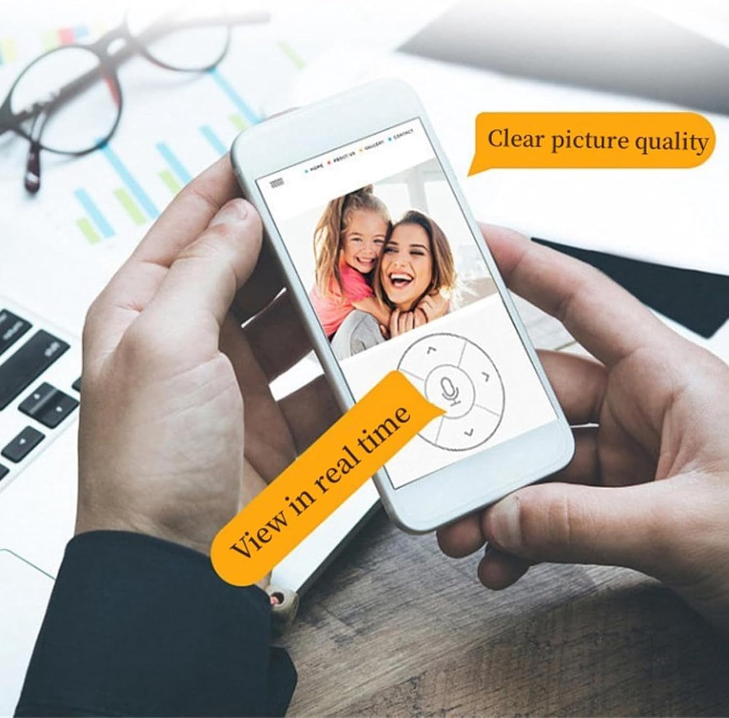 Ai Smart Security Camera - Wire-Free, 4k HD Remote Monitor with Night Vision & Motion Tracking, for Home, Office and Pet Monitoring
