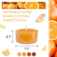 thumbnail image 2 of Scented Tealight Candles, Clear Cup Orange Aroma Tea Lights Candles, 24 Pack Colored Tealights Candle, 6-7 Hour Burn Time Tea Candles for Party, Decor, Spa, Shabbat, 2 of 6