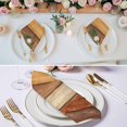 thumbnail image 2 of Cloth Napkins Set of 2 - 20x20 Inches, Farmhouse Burnt Orange Brown Washable Reusable Table Napkins, Vintage Wooden Striped Soft & Absortbent Dining Napkin for Party Wedding Hotel Restaurant, 2 of 8