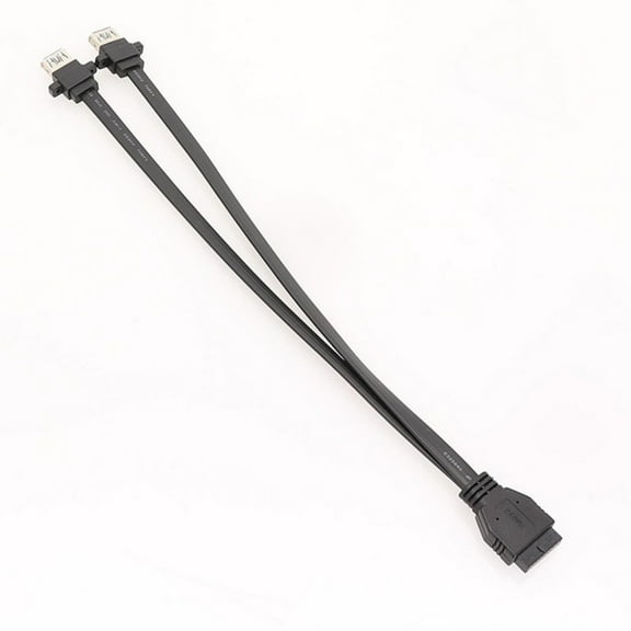 Motherboards 19Pin to USB Adapter USB Faceplate Cable for Front Panel Expansion