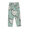 thumbnail image 6 of Uemuo Hand Drawn Chickens Pattern Women's Wide Leg Palazzo Lounge Pants with Pockets Light Weight Loose Comfy Casual Pajama Pants-X-Large, 6 of 9