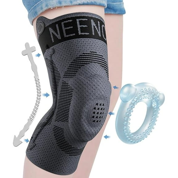 Kids Knee Brace Sleeve, Youth Knee Compression Sleeve for Children - Boys & Girls. Child Knee Support with Patella Gel Pad & Side Stabilizers for Knee Pain, Sports, Outdoor - FSA/HSA Approved