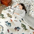 thumbnail image 4 of Manfei Pike Fish 7-Piece Twin Bedding Sets,Rustic Farmhouse Cabin Bedding Comforter Set,Rustic Pike Fish Sheet Sets For Kids,Microfiber Bedroom Decor Reversible, 4 of 8