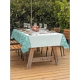 thumbnail image 2 of Outdoor Tablecloth with Umbrella Hole and Zipper, Happy Easter Rectangle Table Cloth 52x70 Inch Waterproof Tablecloth, Cute Gnomes Eggs Green Bunny Flowers Border Picnic Table Cover for Patio Camping, 2 of 7