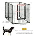thumbnail image 3 of PawHut 6 Panel 32.5" - 59" x 32" Heavy Duty Dog Playpen for S and M Dogs, 3 of 10