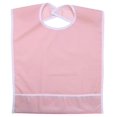 thumbnail image 1 of Babero impermeable para adultos mayores, protector de ropa y ayuda para comer (naranja y rosa), 1 of 3
