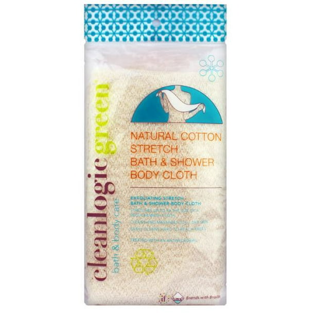 Cleanlogic Natural Cotton Stretch Bath & Shower Body Cloth Walmart