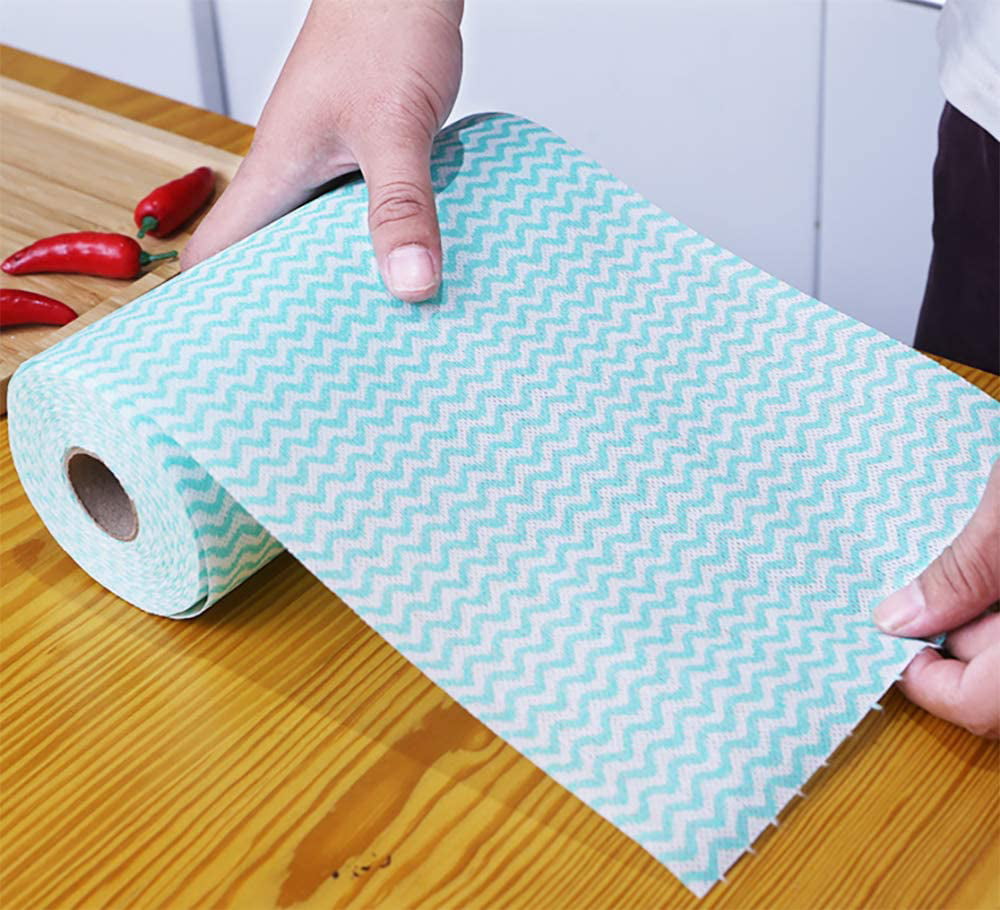 Fyeme 50 Pieces/rolls Disposable Kitchen Rolls Kitchen Cloth Rolls Reusable  Paper Towels for Kitchen, Dishcloths Cleaning Cloths Roll, Dish Towels for