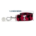 thumbnail image 6 of Peanuts Worldwide LLC Pet Leash, Dog Leash, Peanuts Snoopy Walking Silhouette Pose Red Black White, 4 Feet Long 1.0 Inch Wide, 6 of 6