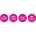 thumbnail image 2 of Darling Souvenir chocolate Candy Labels 190 Pcs Quinceanera Party Theme Stickers-Magenta, 2 of 2