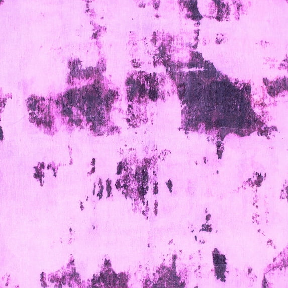 Ahgly Company Indoor Square Abstract Pink Modern Area Rugs, 4' Square